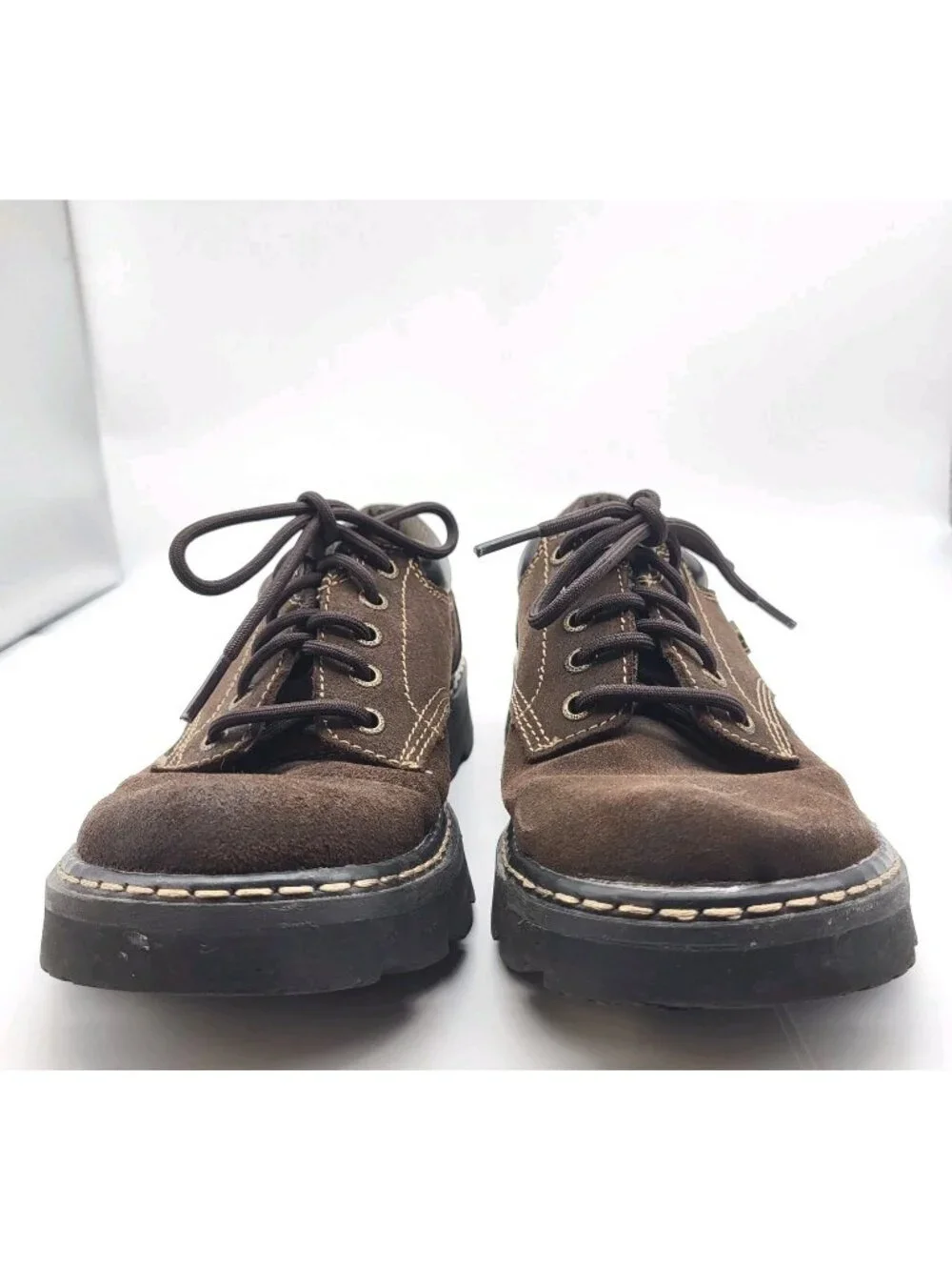 VTG Womens Skechers USA Y2K Chunky Lug Brown Leather SZ 7 Throwback